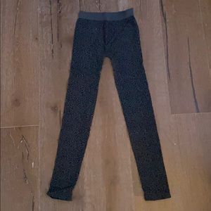 charcoal gray and black cheetah leggings